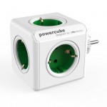 DesignNest PowerCube Original 1100GN разклонител, 5 гнезда, зелен
