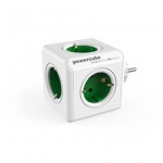 DesignNest PowerCube Original 1100GN разклонител, 5 гнезда, зелен