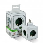 DesignNest PowerCube Original 1100GN разклонител, 5 гнезда, зелен