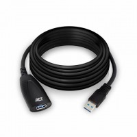 ACT AC6105 активен USB 3.2 Gen1 удължителен кабел USB-A, 5 м, 5 Gbps, с опция за външно захранване
