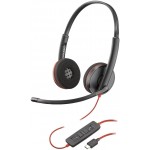 Poly Blackwire C3220 USB-C стерео слушалки с микрофон, черни