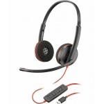 Poly Blackwire C3220 USB-C стерео слушалки с микрофон, черни
