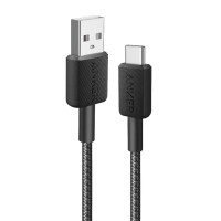 Anker 322 A81H5G11 USB-A към USB-C кабел, 0,91 м, черен