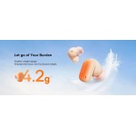 Baseus AirNora 2 безжични TWS слушалки Bluetooth 5.3, ANC -42 dB, 30 часа, оранжеви