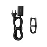 Baseus GaN 3 Pro Charger 65W QC4.0+ (CCGP040-101) – мрежово зарядно с 2xUSB-A, 2xUSB-C и USB-C кабел, черно Baseus GaN 3 Pro Charger 65W QC4.0+ (CCGP040-101) – мрежово зарядно с 2xUSB-A, 2xUSB-C и USB-C кабел, черно