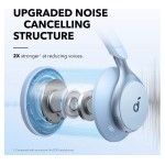 Anker soundcore Space One A3035G31 безжични слушалки с адаптивно активно шумопотискане, Sky Blue Anker soundcore Space One A3035G31 безжични слушалки с адаптивно активно шумопотискане, Sky Blue