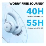 Anker soundcore Space One A3035G31 безжични слушалки с адаптивно активно шумопотискане, Sky Blue Anker soundcore Space One A3035G31 безжични слушалки с адаптивно активно шумопотискане, Sky Blue