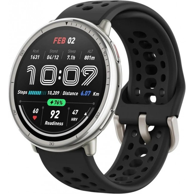 Amazfit Active 2 смарт часовник, черен, със силиконова каишка Amazfit Active 2 смарт часовник, черен, със силиконова каишка