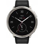 Amazfit Active 2 Premium смарт часовник, 44 мм, 1,32″ AMOLED, кожена каишка, черен