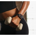 Amazfit Active 2 Square NFC смарт часовник с кожена каишка, черен