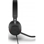 Jabra Evolve2 40 SE жични стерео слушалки, USB-A/USB-C, UC, черни Jabra Evolve2 40 SE жични стерео слушалки, USB-A/USB-C, UC, черни