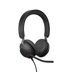Jabra Evolve2 40 SE жични стерео слушалки, USB-A/USB-C, UC, черни Jabra Evolve2 40 SE жични стерео слушалки, USB-A/USB-C, UC, черни