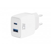 ACT AC2122 USB-C & USB-A GaNFast зарядно устройство 20W с Power Delivery PPS и Quick Charge 3.0