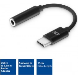 ACT AC7380 USB-C към 3,5 mm аудио адаптер с вграден стерео DAC