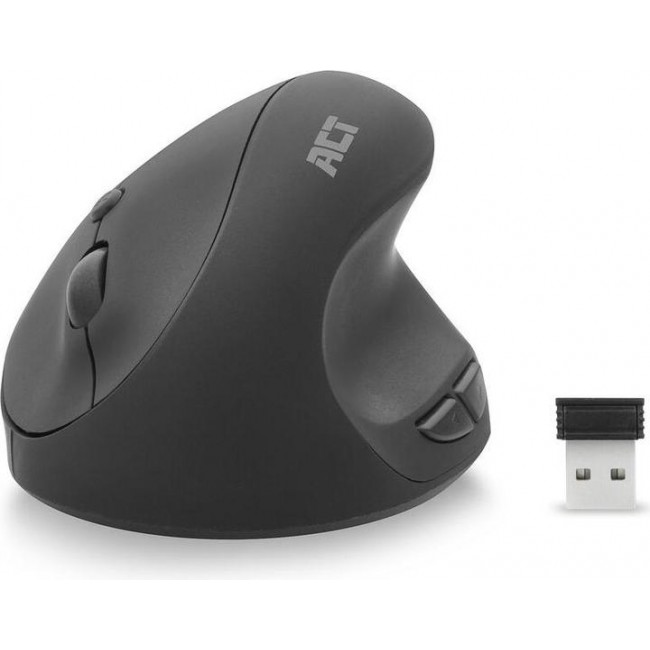 ACT AC5101 безжична ергономична вертикална мишка, 1600 DPI, USB-A наноприемник ACT AC5101 безжична ергономична вертикална мишка, 1600 DPI, USB-A наноприемник