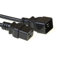ACT Powercord C19 – C20 AK5087 захранващ кабел, черен, 3 м