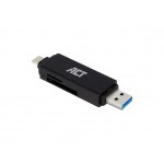 ACT AC6375 USB-C/USB-A 3.0 четец за SD и MicroSD карти, 5Gbps