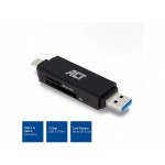 ACT AC6375 USB-C/USB-A 3.0 четец за SD и MicroSD карти, 5Gbps