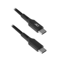 ACT AC3096 USB 2.0 USB-C към USB-C кабел, 1 м, 60 W, найлонова оплетка