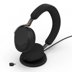 Jabra Evolve3 75 UC, Link 390c, безжична зарядна подложка (WLC), черни Jabra Evolve3 75 UC, Link 390c, безжична зарядна подложка (WLC), черни