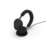 Jabra Evolve3 75 UC безжични on-ear слушалки с Link 390a и безжична зарядна подложка, черни Jabra Evolve3 75 UC безжични on-ear слушалки с Link 390a и безжична зарядна подложка, черни