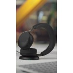 Jabra Evolve3 75 UC безжични on-ear слушалки с Link 390a и безжична зарядна подложка, черни Jabra Evolve3 75 UC безжични on-ear слушалки с Link 390a и безжична зарядна подложка, черни