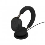 Jabra Evolve3 75 MS безжични on-ear слушалки, Link 390a, безжична зарядна подложка, черни Jabra Evolve3 75 MS безжични on-ear слушалки, Link 390a, безжична зарядна подложка, черни