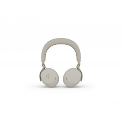 Jabra Evolve3 75 MS безжични on-ear слушалки с Link 390c, USB-C, Warm Grey