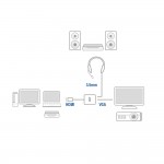 ACT AC7535 HDMI към VGA адаптер с аудио, 0.25 м, 1920×1200, 1080p ACT AC7535 HDMI към VGA адаптер с аудио, 0.25 м, 1920×1200, 1080p