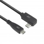 ACT AC7406 USB-C към USB-C кабел, 1 м, 10 Gbps, 60W PD, 4K, 90° ъглов конектор ACT AC7406 USB-C към USB-C кабел, 1 м, 10 Gbps, 60W PD, 4K, 90° ъглов конектор