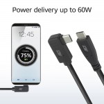 ACT AC7407 USB-C кабел, USB 3.2 Gen 2, 10 Gbps, 60 W, 4K@30Hz, 2 м, ъглов ACT AC7407 USB-C кабел, USB 3.2 Gen 2, 10 Gbps, 60 W, 4K@30Hz, 2 м, ъглов