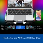 Ewent EW1260 охлаждаща стойка за лаптоп с 6 вентилатора, 6 скорости и RGB LED подсветка, до 17″ Ewent EW1260 охлаждаща стойка за лаптоп с 6 вентилатора, 6 скорости и RGB LED подсветка, до 17″