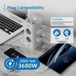 Ewent EW3864 Power Tower разклонител с 8 контакта, 2 USB-A и 2 USB-C PD/QC 3.0 порта, Schuko 16 A Ewent EW3864 Power Tower разклонител с 8 контакта, 2 USB-A и 2 USB-C PD/QC 3.0 порта, Schuko 16 A