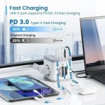 Ewent EW3863 Power Tower разклонител с 3 гнезда, 2 USB-A и 2 USB-C PD/QC 3.0 порта Ewent EW3863 Power Tower разклонител с 3 гнезда, 2 USB-A и 2 USB-C PD/QC 3.0 порта