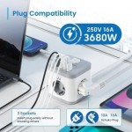 Ewent EW3863 Power Tower разклонител с 3 гнезда, 2 USB-A и 2 USB-C PD/QC 3.0 порта Ewent EW3863 Power Tower разклонител с 3 гнезда, 2 USB-A и 2 USB-C PD/QC 3.0 порта