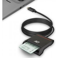 ACT AC6020 USB-C четец за смарт карти и eID, ISO 7816
