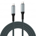 Ewent EC1072 USB4 Gen3 USB-C кабел 240W / 40Gbps / 8K, текстилен, черен, 2 м Ewent EC1072 USB4 Gen3 USB-C кабел 240W / 40Gbps / 8K, текстилен, черен, 2 м
