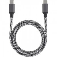Ewent EC1072 USB4 Gen3 USB-C кабел 240W / 40Gbps / 8K, текстилен, черен, 2 м