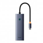 Baseus UltraJoy Series 4-Port HUB B0005280A813-00 USB-C хъб с 3x USB 3.0 и Gigabit Ethernet, сив Baseus UltraJoy Series 4-Port HUB B0005280A813-00 USB-C хъб с 3x USB 3.0 и Gigabit Ethernet, сив