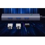 Baseus UltraJoy Series 4-Port HUB B0005280A813-00 USB-C хъб с 3x USB 3.0 и Gigabit Ethernet, сив Baseus UltraJoy Series 4-Port HUB B0005280A813-00 USB-C хъб с 3x USB 3.0 и Gigabit Ethernet, сив