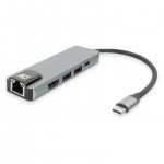 ACT AC7091 USB-C докинг станция с HDMI 4K@60Hz, Gigabit Ethernet, 2x USB-A и USB-C Power Delivery 100W