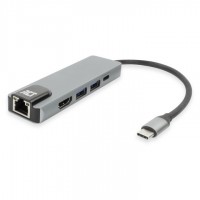 ACT AC7091 USB-C докинг станция с HDMI 4K@60Hz, Gigabit Ethernet, 2x USB-A и USB-C Power Delivery 100W