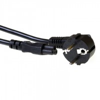 ACT AK5162 Захранващ кабел Schuko CEE 7/7 към IEC 60320 C5, 1 m, черен
