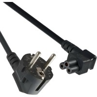 ACT AK5005 захранващ кабел Schuko CEE 7/7 към IEC C5, 1.8 m, черен