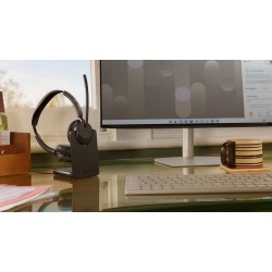 Jabra Evolve3 45 Mono безжична моно слушалка със стойка, ANC, LINK 390c, MS, черна