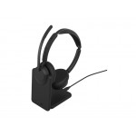 Jabra Evolve3 45 Stereo безжични стерео слушалки със стойка, ANC, LINK 390c, UC, черни Jabra Evolve3 45 Stereo безжични стерео слушалки със стойка, ANC, LINK 390c, UC, черни