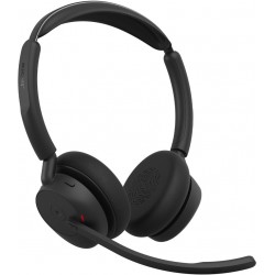 Jabra Evolve3 45 Stereo безжични стерео слушалки със стойка, ANC, LINK 390c, MS, черни