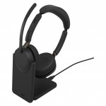 Jabra Evolve3 65 Stereo UC с Jabra Link 390a и зарядна стойка, ANC, черни Jabra Evolve3 65 Stereo UC с Jabra Link 390a и зарядна стойка, ANC, черни