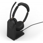 Jabra Evolve3 65 MS Stereo безжични стерео слушалки с ANC, LINK 390c, зарядна стойка, USB-C, черни Jabra Evolve3 65 MS Stereo безжични стерео слушалки с ANC, LINK 390c, зарядна стойка, USB-C, черни