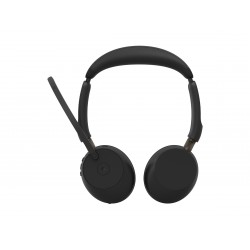 Jabra Evolve3 65 Stereo безжични стерео слушалки с ANC, LINK 390a, MS, зарядна стойка, черни